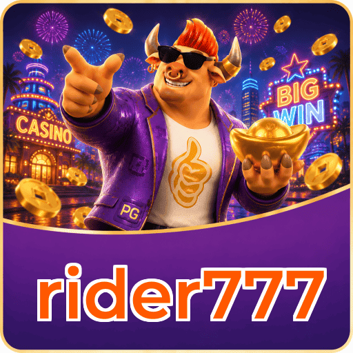 Interface do aplicativo rider777 mostrando jogos disponíveis no iOS e Android